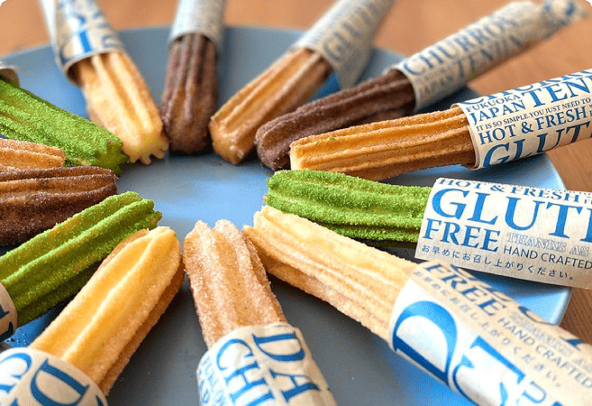 グルテンフリーの米粉チュロス