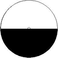 半円黒塗りのみ